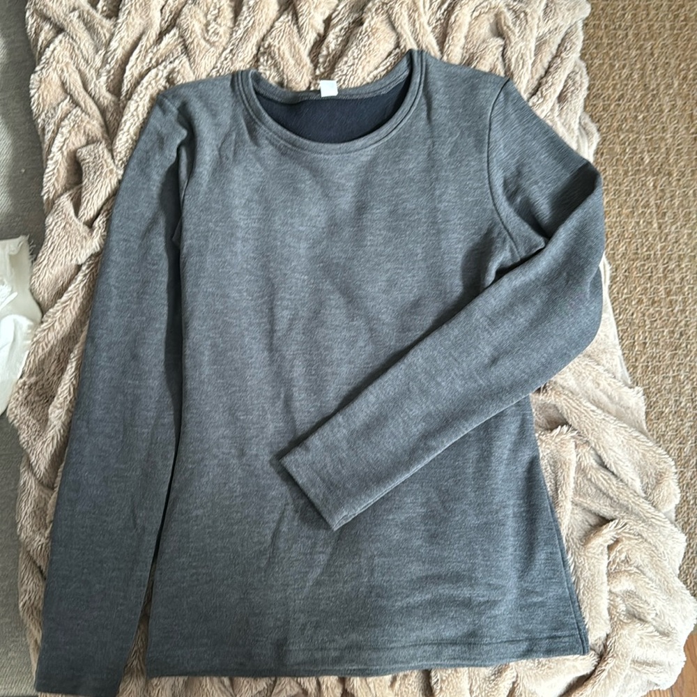 UNIQLO FLEECE LINED LONG SLEEVE SHIRT - MEDIUM